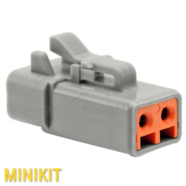 kit connettore AMPHENOL serie ATP - 2 vie p.f. con terminali e secondary lock