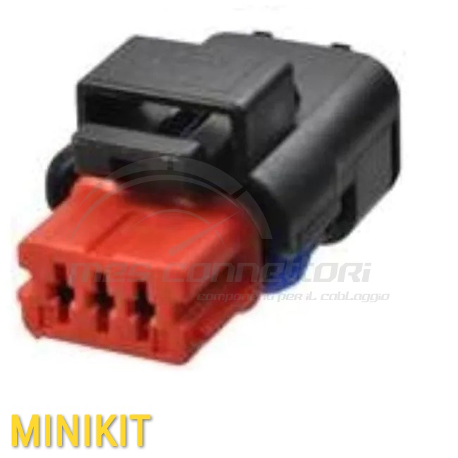 kit connettore fci Sicma serie 1.5 - 3 vie p.f. con secondary lock rosso