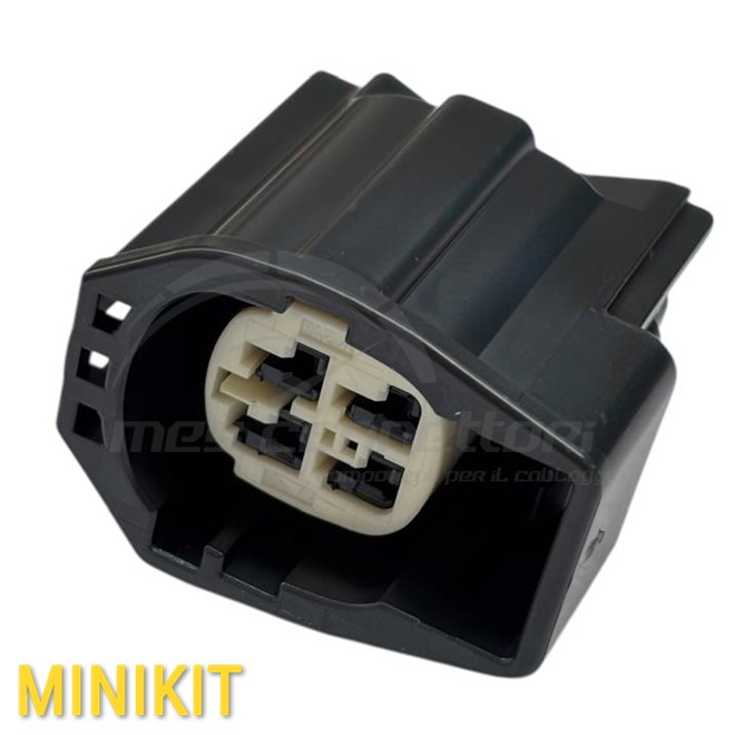KIT connettore YAZAKI serie YES/YESC 1.5 (060) x 0.8 - 4 vie p.f. sealed nero