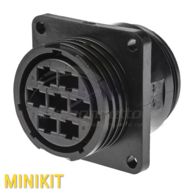 kit connettore tyco serie CPC di potenza - 7 vie taglia 23 p.f. da pannello