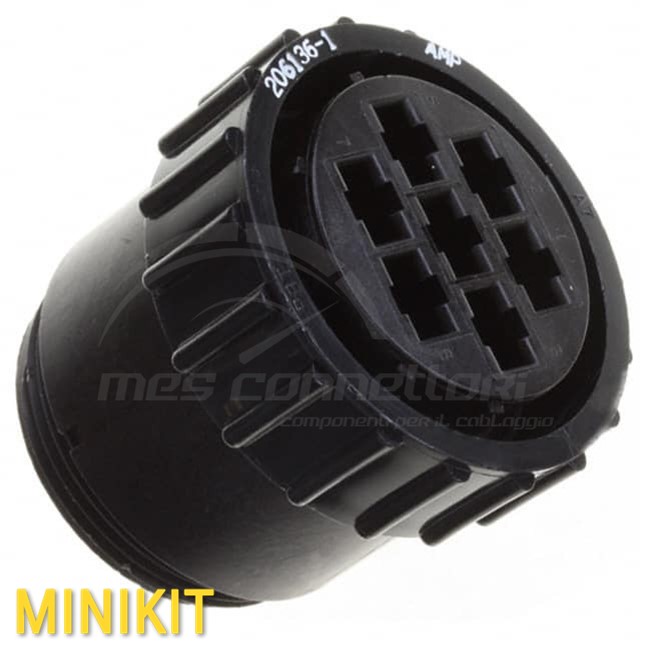 kit connettore TYCO SERIE CPC di potenza - 7 vie p.f. volante taglia 23