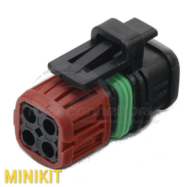 kit kit Connettore tyco serie SOCKETLATCH 1.5 - 2 vie p.f. per iniettori