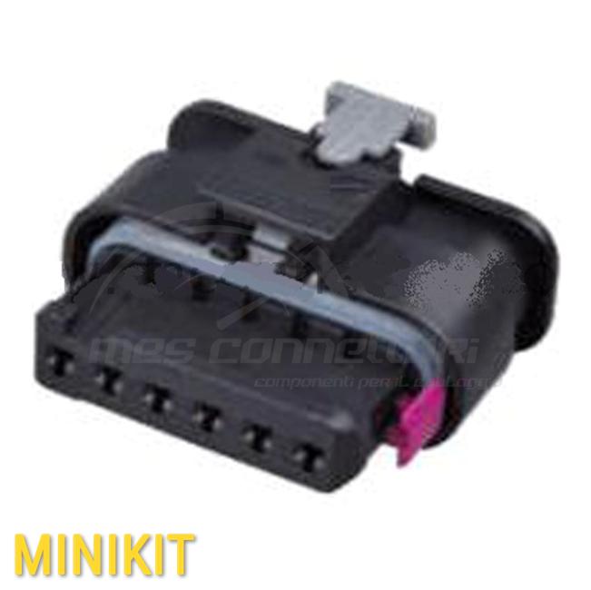 kit connettore tyco serie MCON 1.2 - 6 vie p.f. con CPA