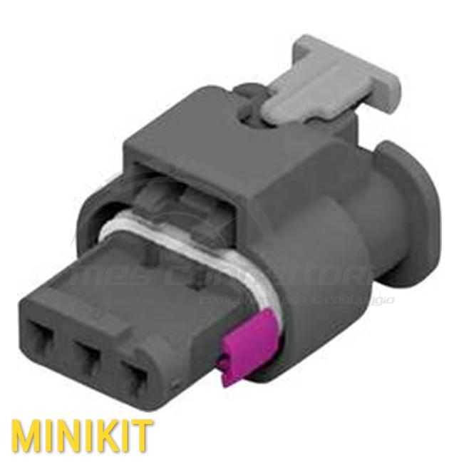 kit connettore tyco serie MCON 1.2 - 3 vie p.f. con CPA