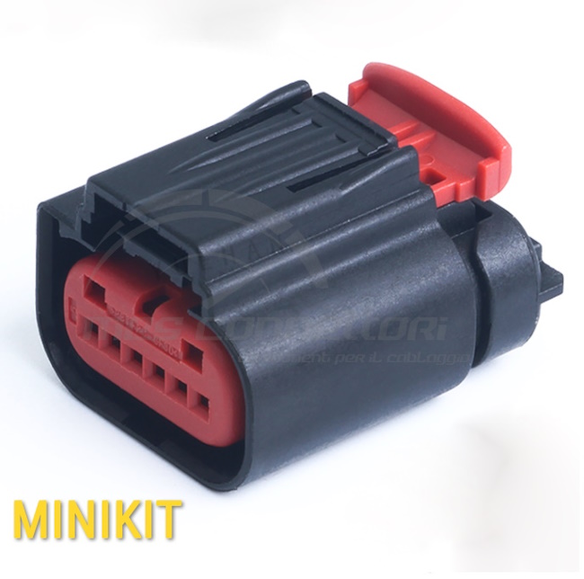 Kit connettore tyco serie GET debimetro - 6 vie p.f. (6 vie aperte) code 'B'