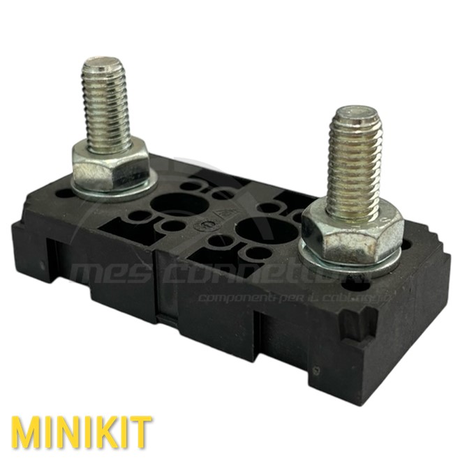 kit portafusibile 80 V con perni M10 e coperchio