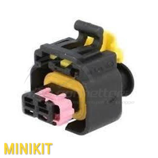 kit connettore MTA 2 vie p.f. con sec. Lock ROSA