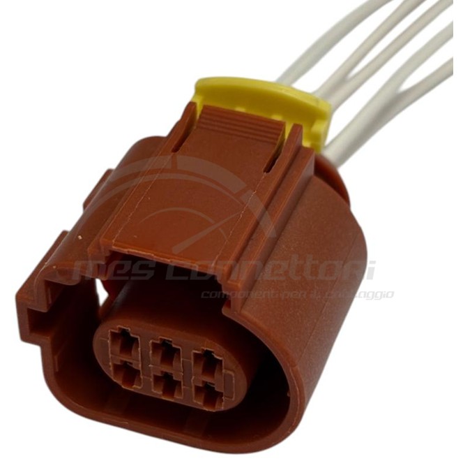 connettore cablato tyco serie micro timer - 6 vie p.f. marrone