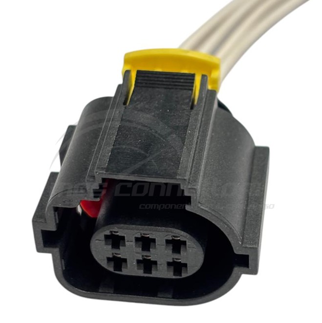 connettore cablato TYCO serie micro timer - 6 vie p.f. nero