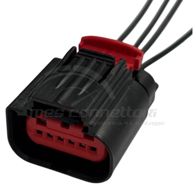 Connettore cablato tyco debimetro Ducato - 6 vie p.f. (2 vie chiuse)
