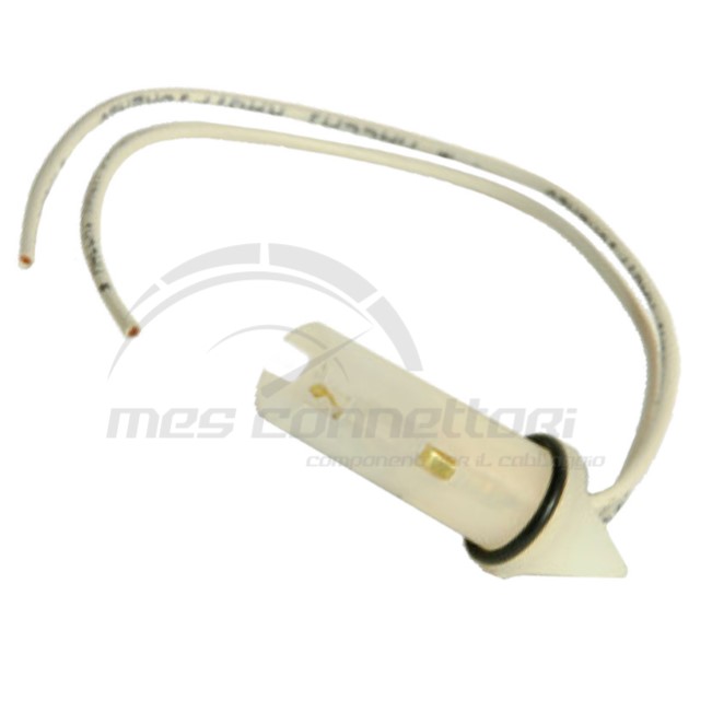 connettore cablato portalampade - 2 vie p.f. per 5W tutto vetro T10 innesto W2.1x9.5d