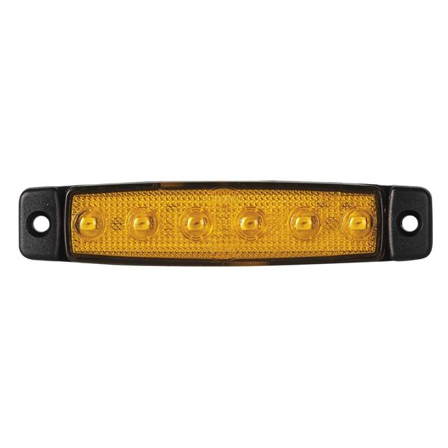 luce led arancio 6 led tipo OLSA 12 volt