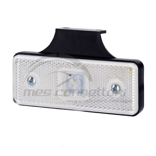 luce led bianca rettangolare anteriore 12/24 volt con staffa