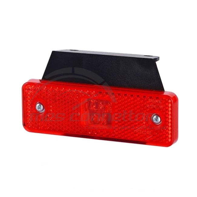 luce led rossa posteriore ingombro ridotto 12/24volt con staffa