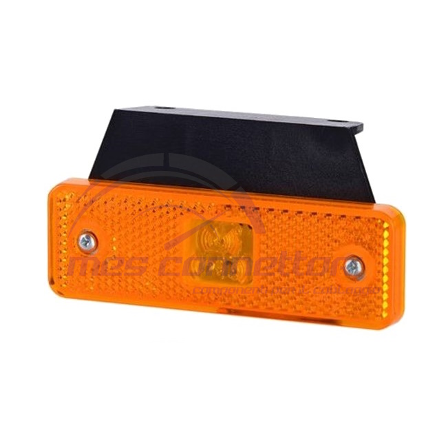 luce led slim arancio laterale ingombro ridotto 12/24 volt con staffa