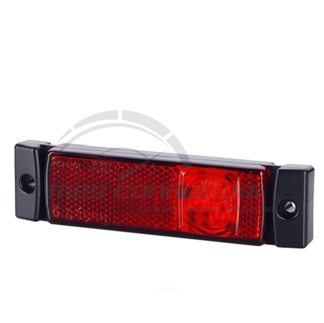 luce led posteriore rossa con 3 led laterali 12-24volt