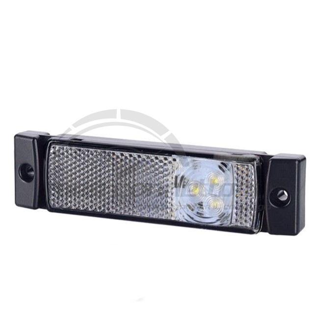 luce led anteriore bianca con 3 led laterali 12-24volt