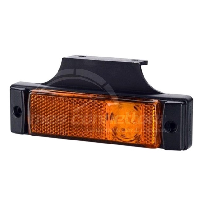 luce led arancio rettangolare laterale con 3 led 12-24volt (side marker)