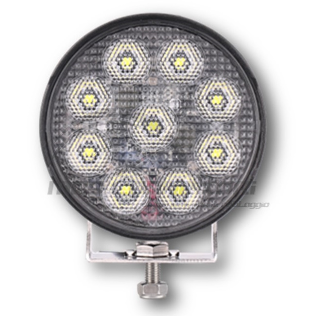 faro lavoro rotondo 10-30V 9 led 5200lm (con led osram)