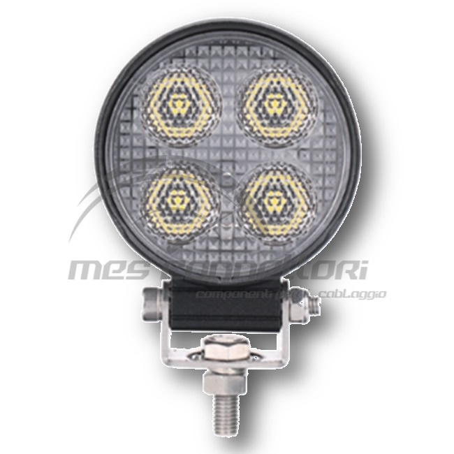 faro lavoro rotondo 10-30V 4 led - 2200lm (con led osram)