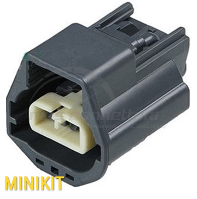 KIT connettore YAZAKI serie YES/YESC 2.8 (110) x 0.8 - 2 vie p.f. sealed grigio scuro