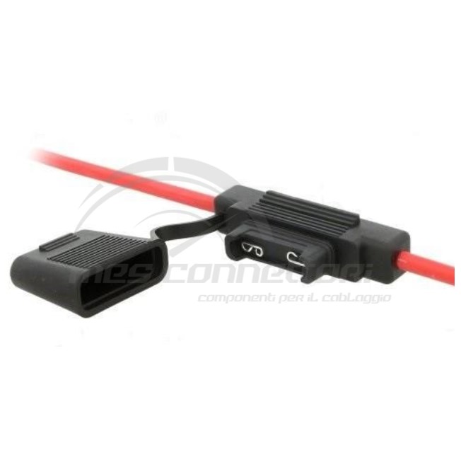 portafusibile MAXI  stagno con cavo 15 cm + 15 cm sez. 10 mmq