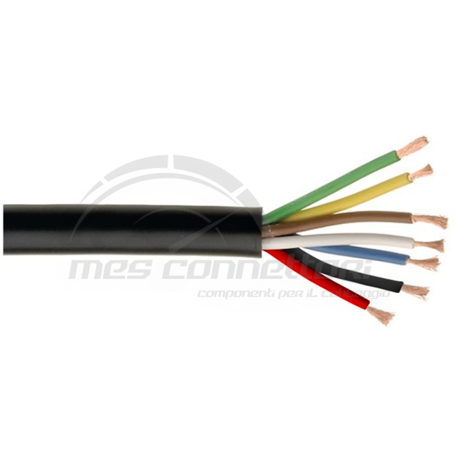 cavo multipolare fase 3 diametro ridotto sez. 7x1 mmq colore nero