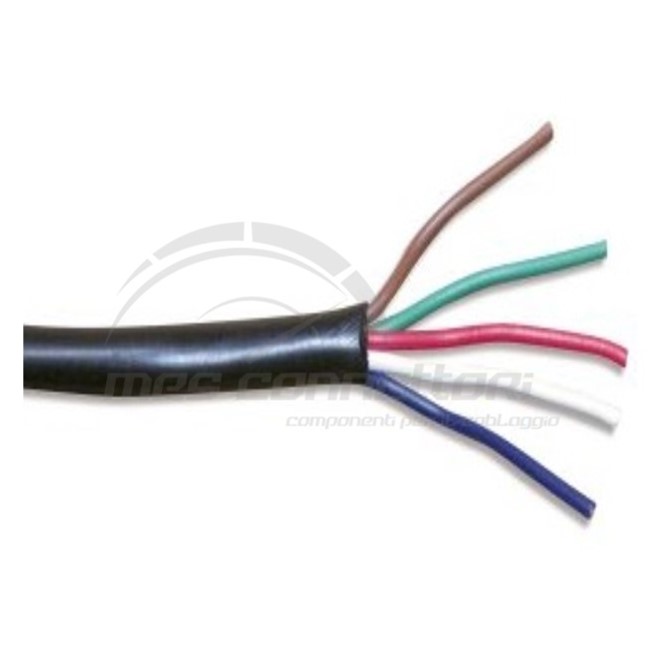 cavo multipolare in pvc sez. 5X0,50 mmq nero