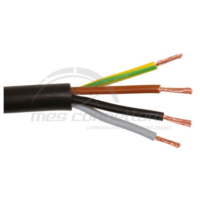 cavo multipolare in pvc sez. 4X0,50 mmq colore nero