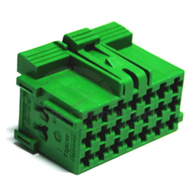 connettore tyco serie JPT 2.8 - 21 vie p.f. verde