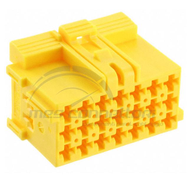 connettore tyco serie JPT 2.8 - 21 vie p.f. giallo