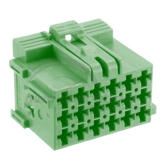 connettore tyco serie JPT 2.8 - 18 vie p.f. verde