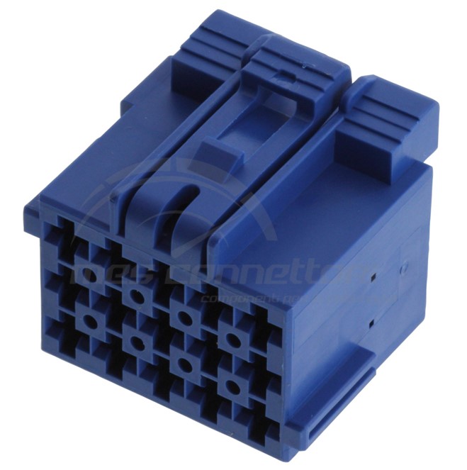 connettore tyco serie JPT 2.8 - 12 vie p.f. blu