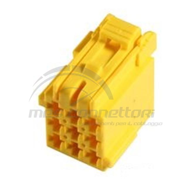 connettore tyco serie JPT 2.8 - 9 vie p.f. giallo