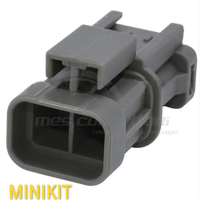 kit connettore YAZAKI serie 58 tipo X 6.3 mm (250) - 2 vie p.m. sealed grigio