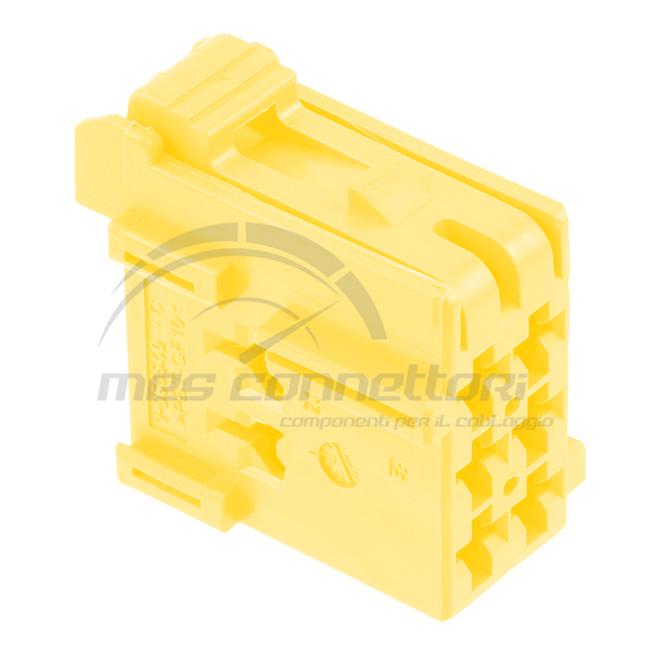 connettore tyco serie JPT 2.8 - 6 vie p.f. giallo