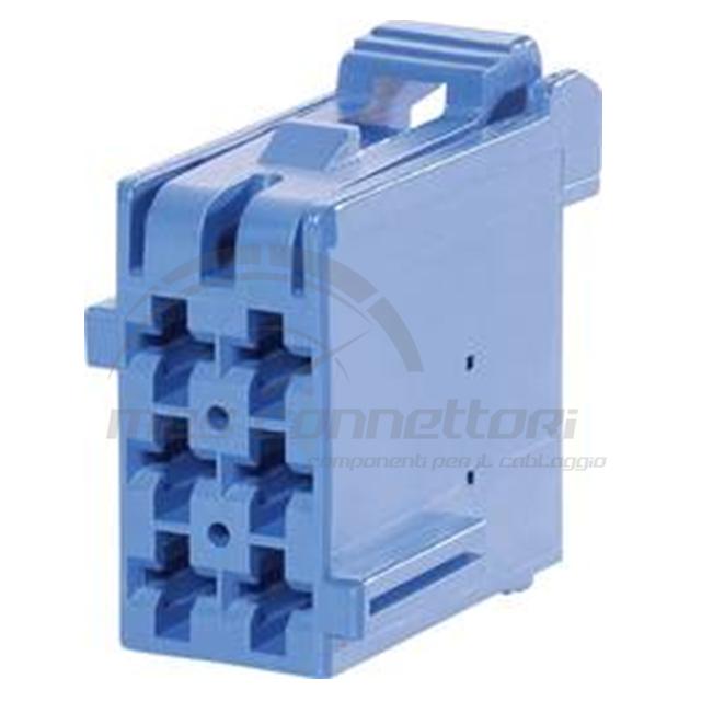 connettore tyco serie JPT 2.8 - 6 vie p.f. blu