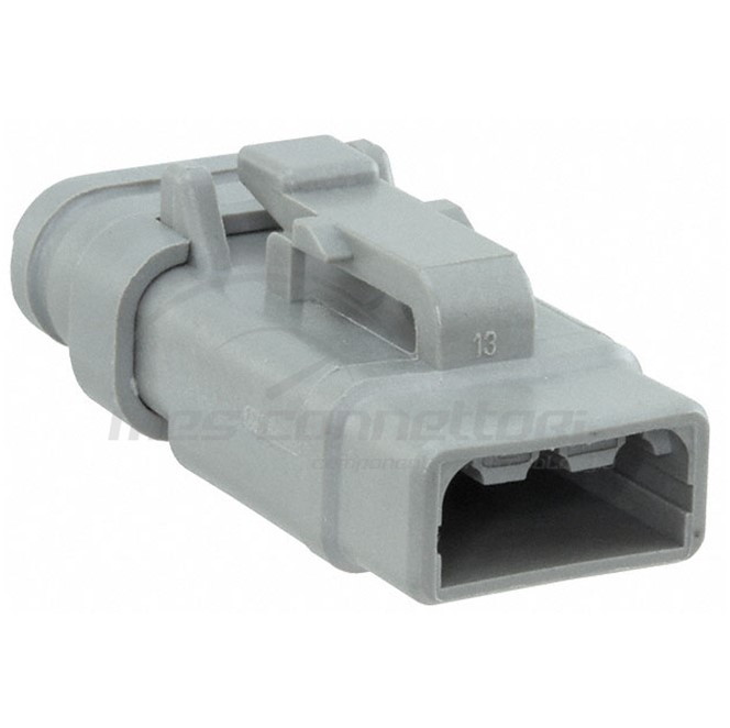 Connettore Deutsch serie DTM - 3 vie p.f. grigio volante