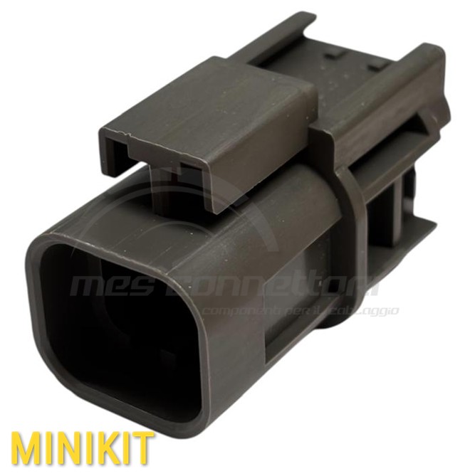 kit connettore YAZAKI serie 58 tipo W 2.8 mm (110) - 4 vie p.m. sealed grigio