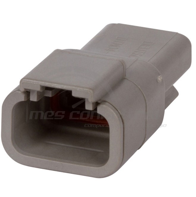 Connettore Deutsch serie DTM - 3 vie p.m. grigio volante