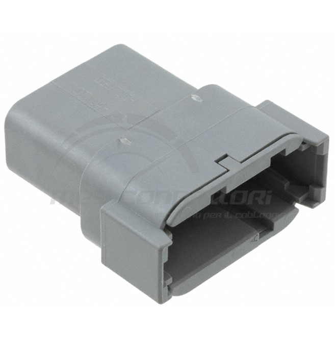 Connettore Deutsch serie DTM - 12 vie p.m. grigio volante