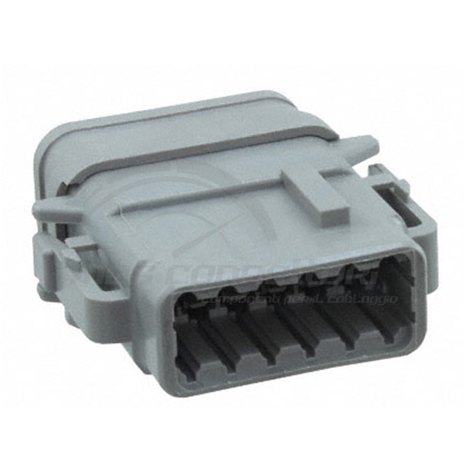 connettore DEUTSCH serie DTM - 12 vie p.f. grigio con adattatore