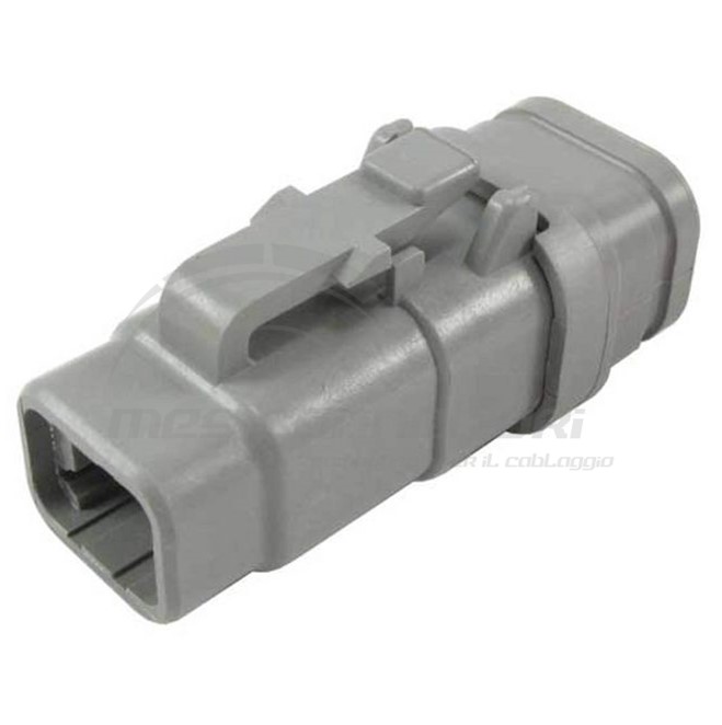 connettore Deutsch serie DTM - 4 vie p.f. grigio con adattatore