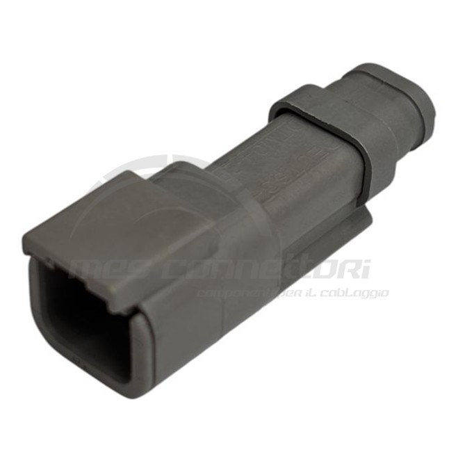 connettore Deutsch serie DTM - 2 vie p.m. grigio con adattatore