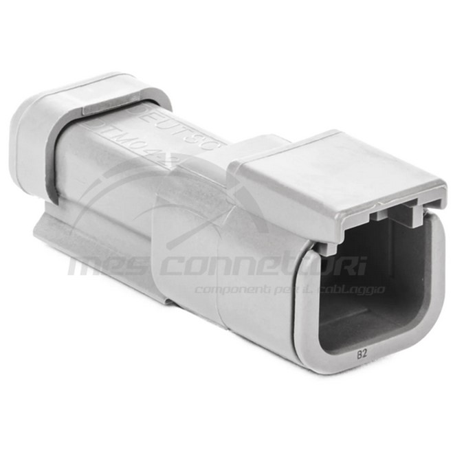 connettore deutsch serie DTM - 2 vie p.m. grigio end cap