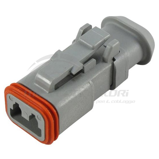 connettore Deutsch serie dt - 2 vie p.f. adattatore grigio