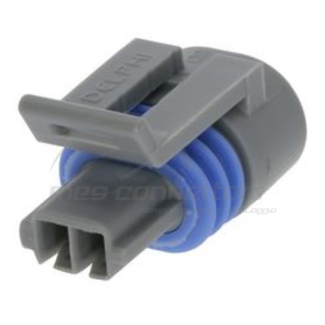 connettore delphi pts serie 150 - 2 vie p.f. grigio
