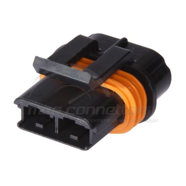 connettore delphi pts serie 630 - 2 vie p.f. con gommino integrato