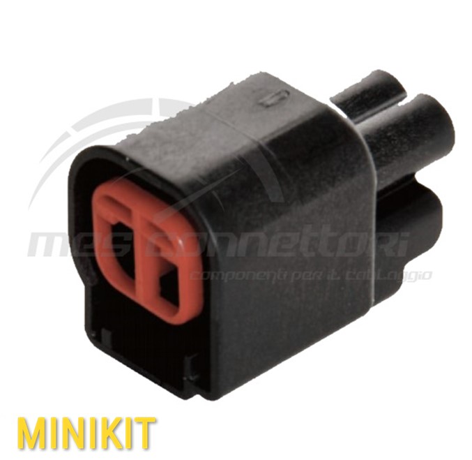 kit connettore serie E 1.5 mm (060) - 2 vie p.f. sealed nero polarizzazione A