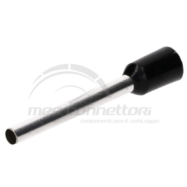 puntalino singolo nero sezione 1.50 mmq lunghezza 18 mm